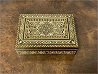 Middle Eastern Inlaid Wooden Box