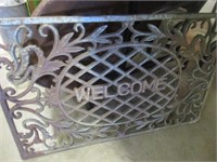 VERY HEAVY CAST IRON WELCOME GRATE