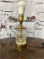 Small Crystal & Brass Table Lamp