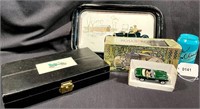 Collectible Car Theme Lot Jewelry Box Tray Cologne
