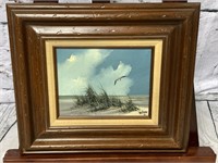 Rex Duggar Original Oil on Canvas "Beach Scene"
