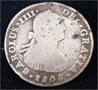 1808 Charles IV Silver 1 Reale