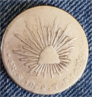 1868 Republica Mexicana Silver 4 Reales