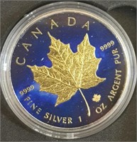 2017 Canada Silver 'Colorized Maple Leaf'