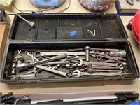 Plastic Case w/Misc. Tools, Ratchets