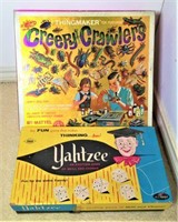Vintage Creepy Crawlers and Yahtzee Games