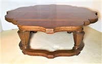 Scallop Design Coffee Table with Inlaid Design