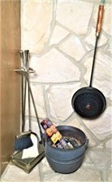 Fireplace Tools, Pot and Popcorn Popper