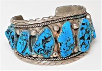 Silver And Turquoise Cuff Bracelet