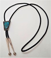 Sterling and Turquoise Bolo Tie