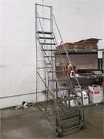 12 step rolling safety ladder
