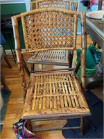 Pair of Bamboo Folding Chairs