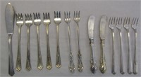Silver Plated Horderve Forks & Butter Knives