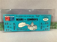 Bears vs Cowboys 1968 Hall of Fame Game UNUSED tix