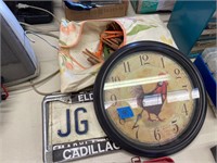 Clock; License Plates