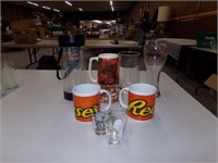 Collector mugs and shot glasses