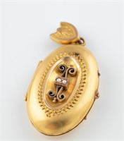 14k Victorian Etruscan locket