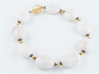 Verdura white agate necklace