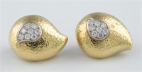 David Webb 18k diamond earrings.