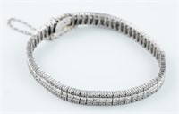 18k White gold diamond tennis bracelet.