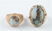 2 14k opal rings