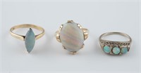 3 14k opal rings.