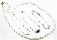 4 Baroque pearl necklaces.