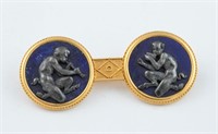 14k Lapis lazuli brooch.