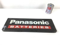 Plaque métallique publicitaire Panasonic Batteries
