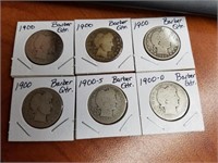 6 Barber Quarters (see photos)