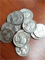 15 Silver Washington Quarters