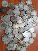 79 Assorted Barber Dimes (see photos)