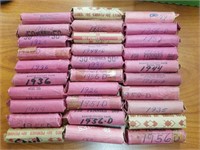 30 Rolls Assorted Wheat Cents (see photos)