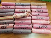 Assorted Rolls of Wheat Cents (27 Rolls +/-)