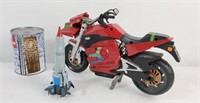 Moto sport miniature animée & fusée -