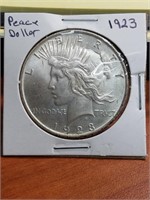 1923 Peace Silver Dollar    (AU/BU)