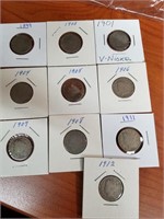 10 Assorted V Nickels