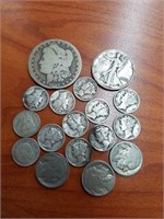 Mostly Silver assortment of coins.
