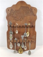 Decorative Collectible Spoons w/ Display Holder