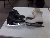 2 pair vintage ice skates