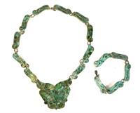 Silver & Turquoise Necklace & Bracelet
