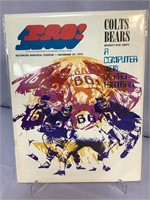 Baltimore Colts vs Chi. Bears Nov. 29 1970 program