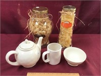 New Decorative Jars, Teapot Etc.