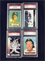 Four Graded Cards: Brady, Jeter, Mantle And Trump