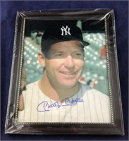 Mickey Mantle Signed And Framed 8 X 10 Photo