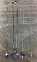 4 Lightweight Sterling Necklaces