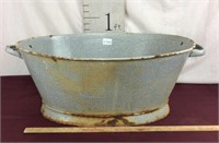 Antique Granite Ware Wash Tub