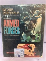 Bears vs Cardinals Sept. 12 1969 program w/ ticket