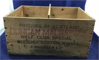 J. MacGregor Scotch Whiskey Crate And Cigar Box