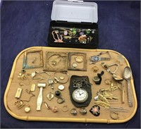 Lot of Old Watches & Parts & Other Jewelry Items